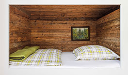 Wohnung 1 - Alkoven mit Altholz verkleidet, als Tages- oder Gästebett nutzbar - Tina Assmann - Innenarchitektur - München